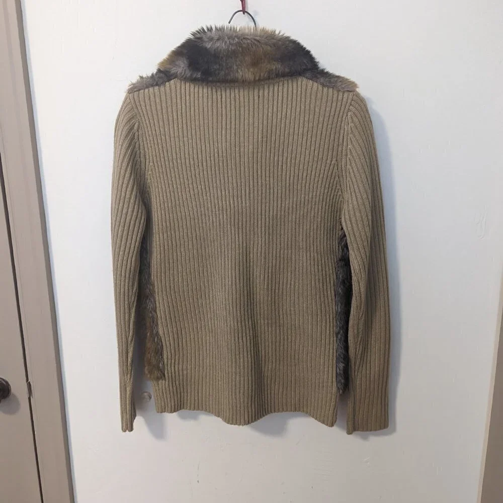 Vintage Faux Fur Jacket Knit Sweater Venue Scarface 70s‎ 80s Studio 54 Going Out